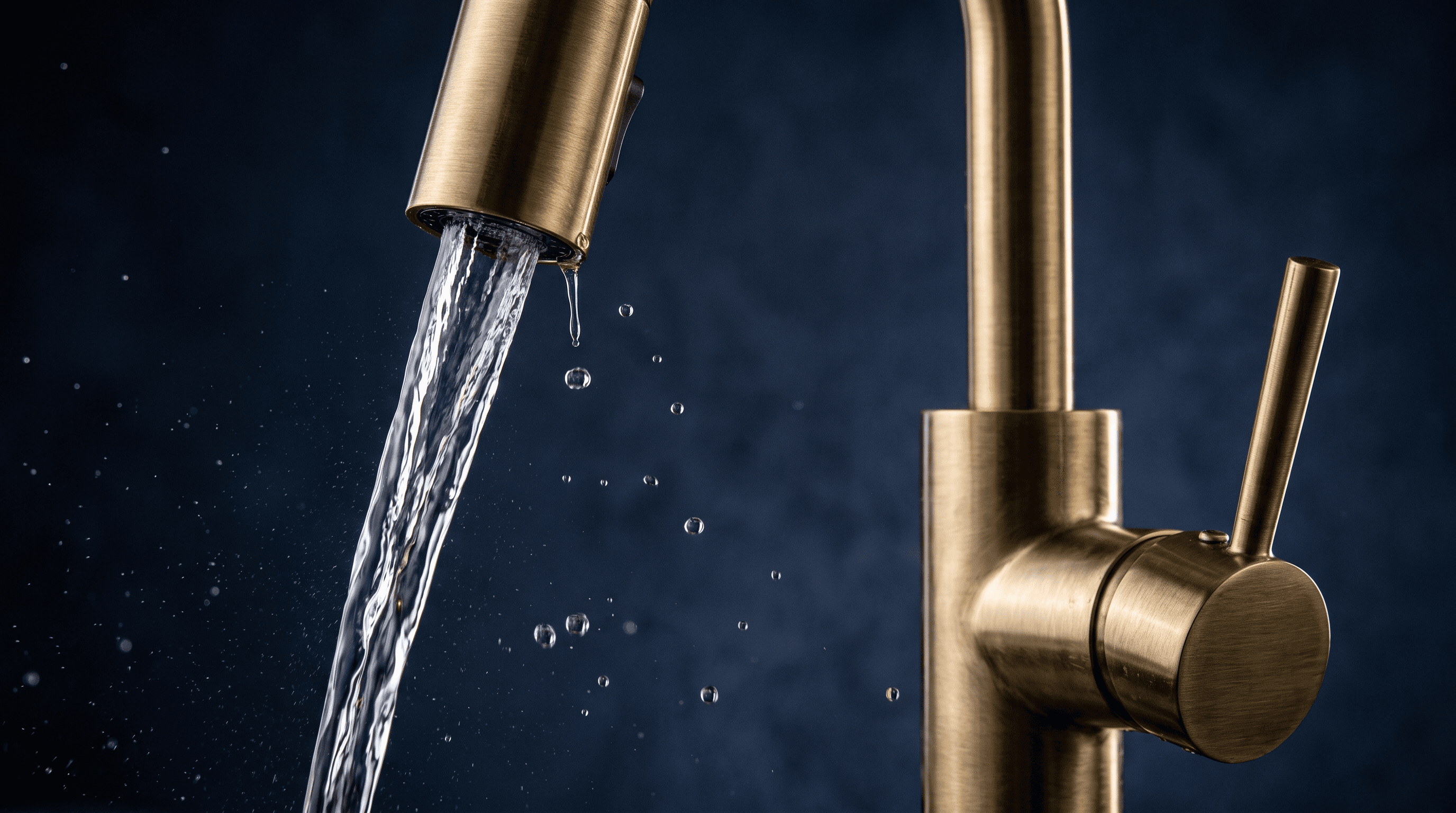 Premium kraan met stromend water
